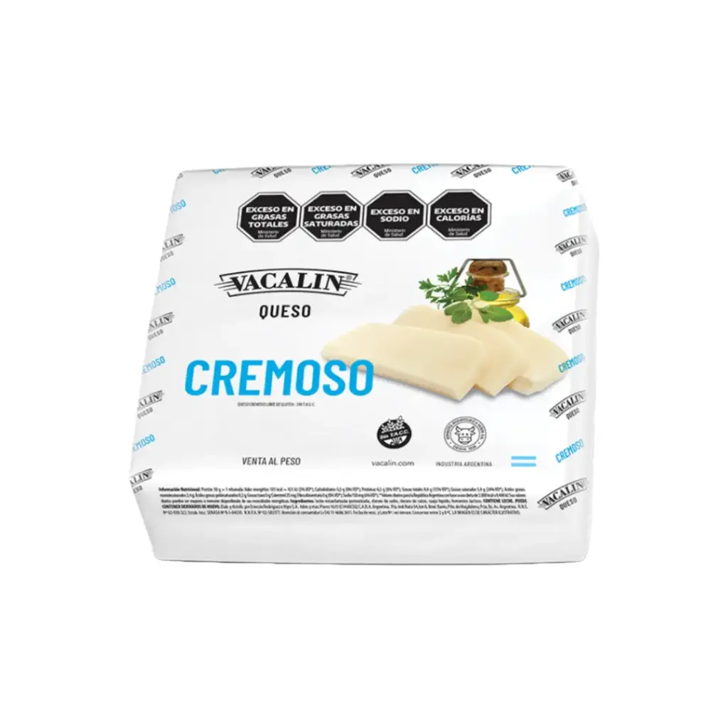 Queso Cremoso Vacalin x 4Kg.