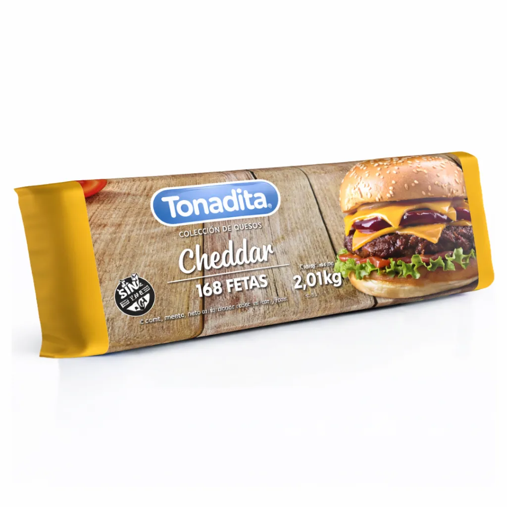 Queso La Tonadita Cheddar Feteado x 2.01 Kg.