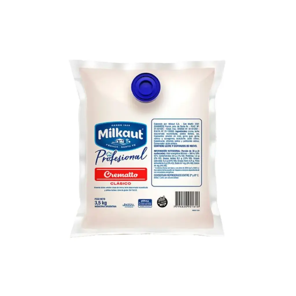 Queso Crematto Milkaut x 3 Kg.
