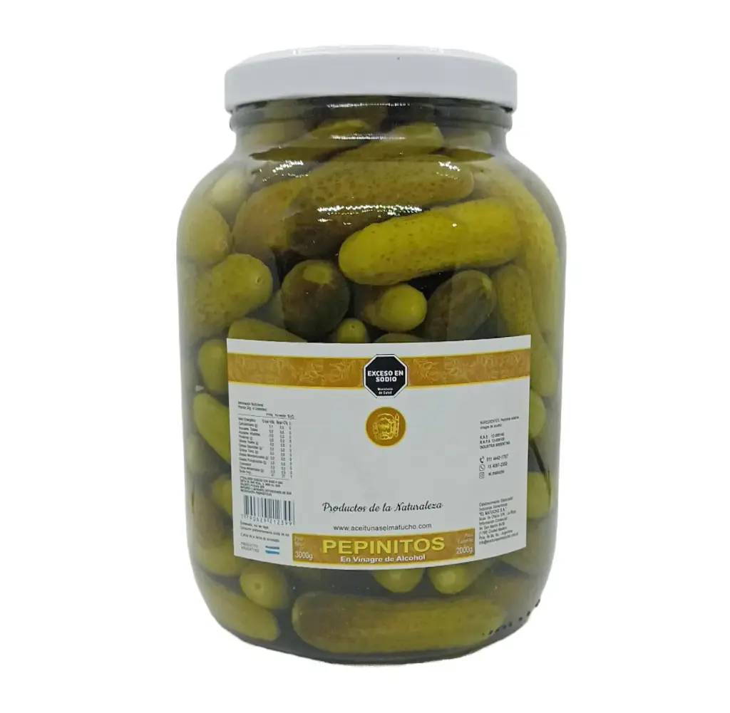 Pepinos en Vinagre Garrafa x 2 kg.