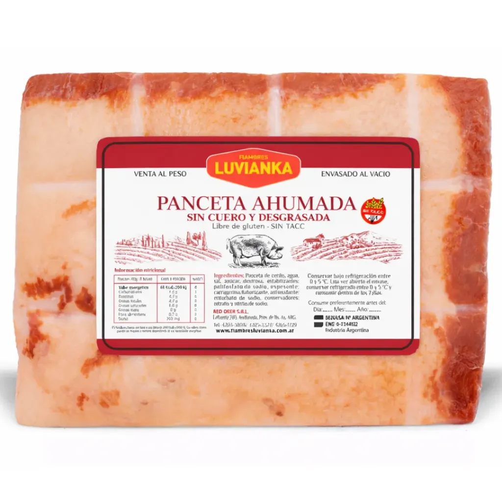 [F060] Panceta Luvianka Ahumada Tiernizada x 1,75 Kg. F060