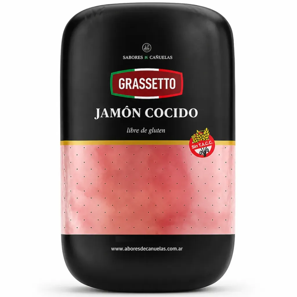 Jamón Cocido Natural Grassetto x 4 Kg.