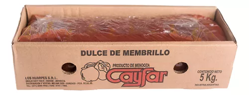 Dulce Membrillo Cajon Cayfar x 5Kg. 