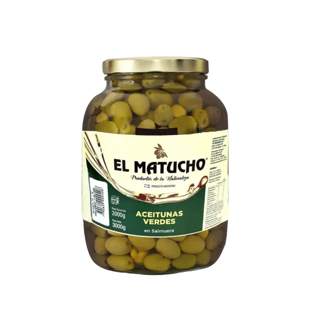 Aceitunas Verdes Con Carozo x 2Kg.