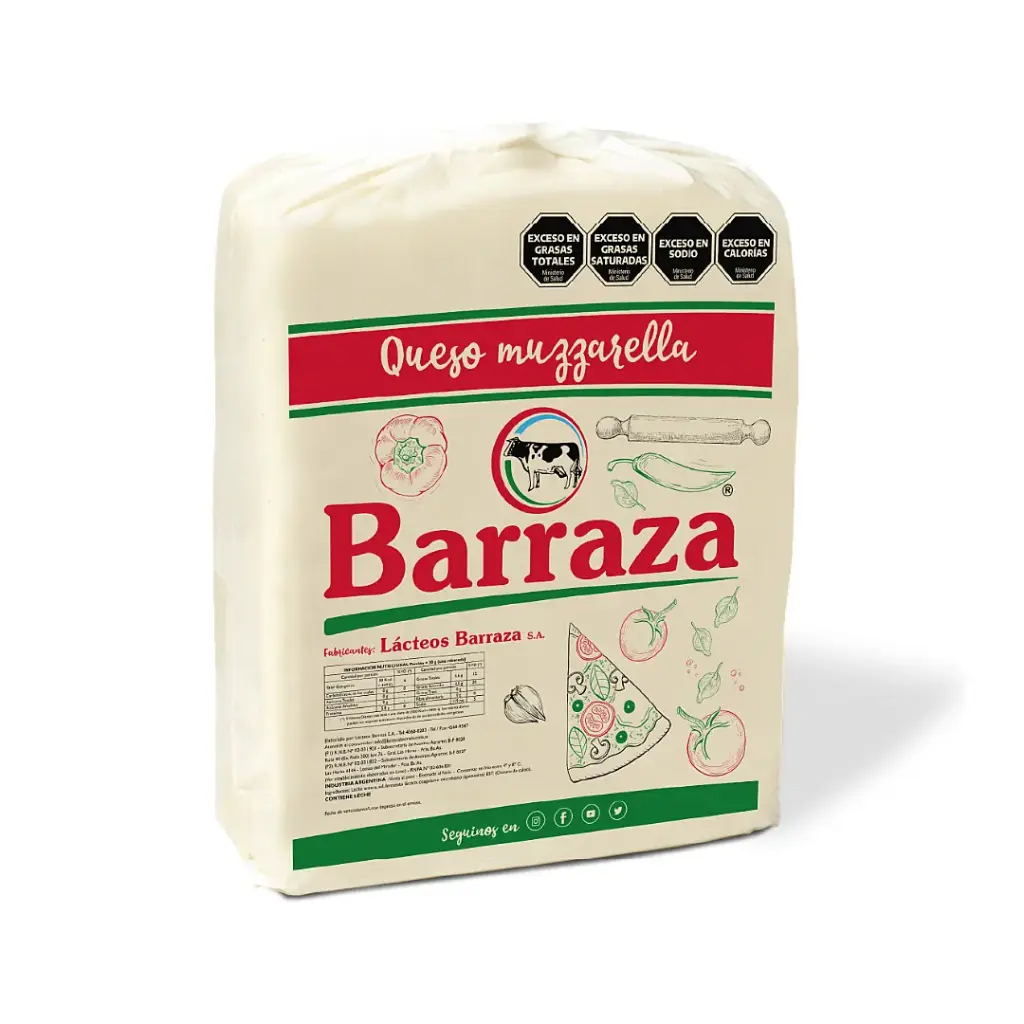 Queso Muzzarella Barraza Plancha x 5Kg. 