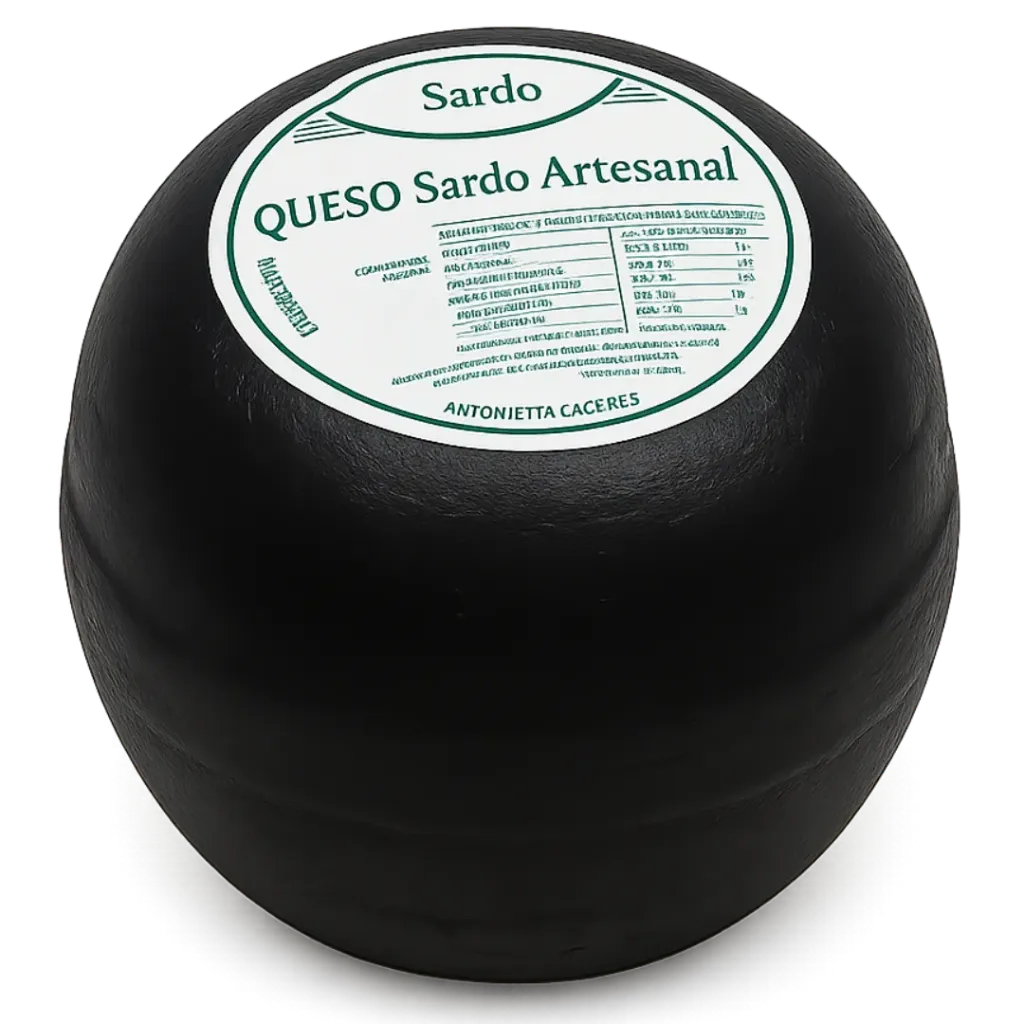 [Q166] Queso Sardo Cascara Negra Estacionado x 3Kg.