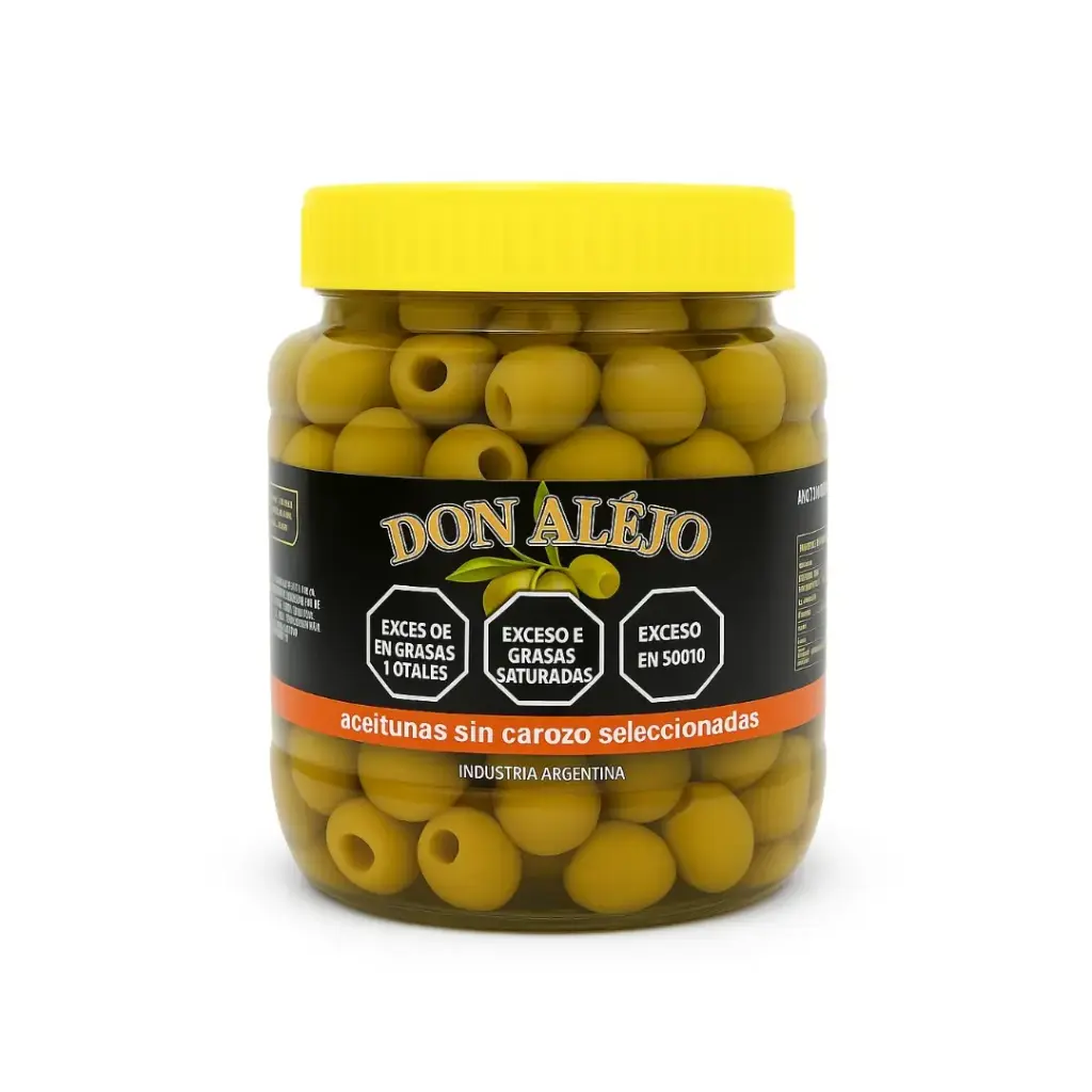 Aceitunas Verdes Olivas Sin Carozo en Salmuera x 1Kg.