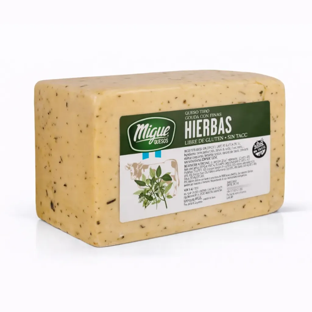 [Q130] Queso Migue Gouda Finas Hierbas x 2Kg.