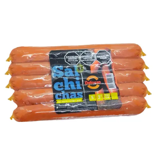 [V026] Salchichas Tipo Alemana Delosan Caja x 10U.  
