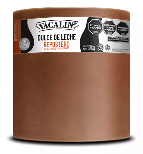 [V182] Dulce De Leche Vacalin Repostero Balde Carton X 10kg. 
